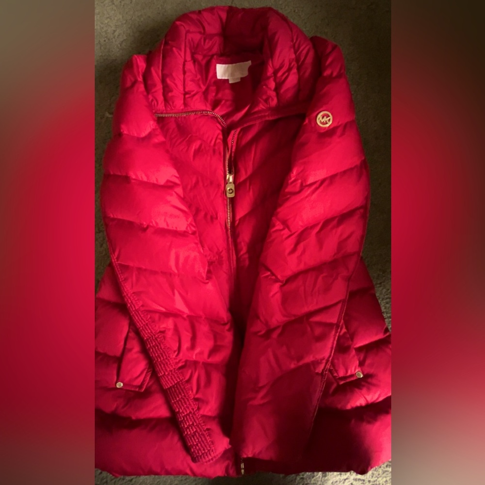 MICHAEL KORS Faux Fur Trim Down Puffer Coat - Picture 2 of 9